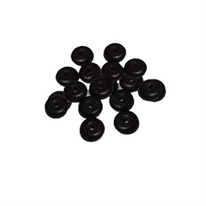 6mm Tyre Bone (Beads) - Black (25 pieces)
