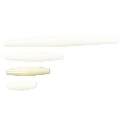 Plastic Hair Pipes - White (1.5")