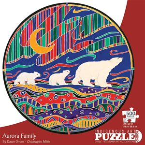Round Puzzle - Aurora Family - 500Pc