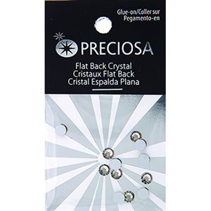 Preciosa Viva 12 Flatback SS20  (12Pcs) Black Diamond