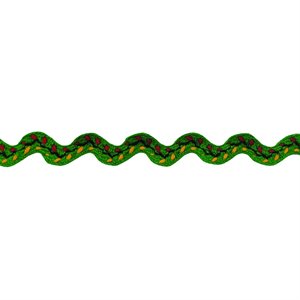 Ric Rac - Green with Yellow and Red