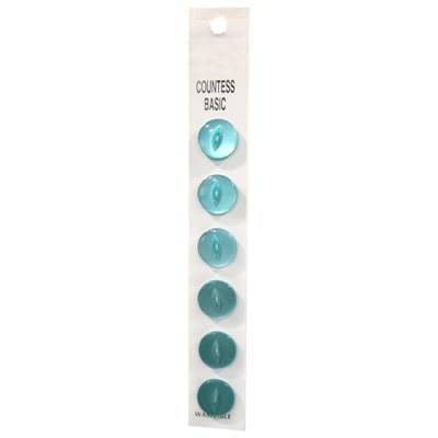 Slimline 2 Hole Buttons - Aqua (Size 22)