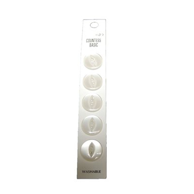 Slimline 2 Hole Buttons - White (Size 26)