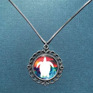 Silver Chain With Turtle Pendant