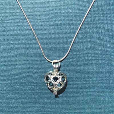Silver Chain With Heart Diffuser Pendant