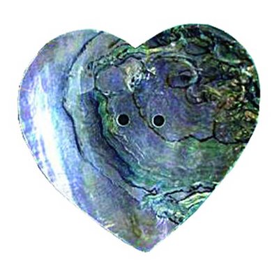 Abalone Heart Concho Shells (2")