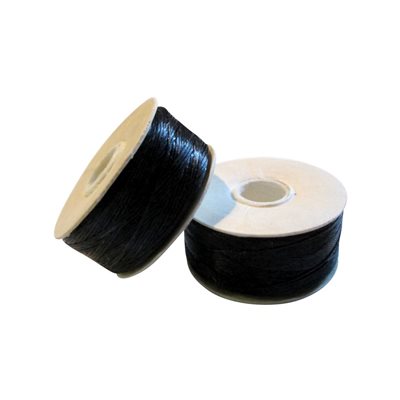 Nymo Thread Size O - Black, 2 Bobbins (108 yd./bobbin)