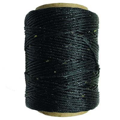 Waxed Polyester Thread - Black (100 Yd.)