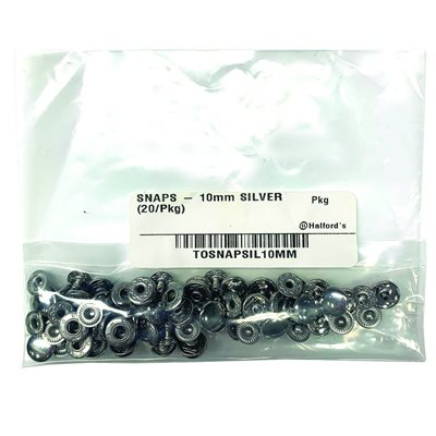 Silver Snaps - 10 mm (20 per Package)