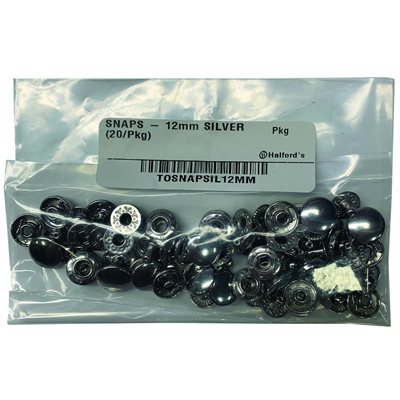 Silver Snaps - 12 mm (20 per Package)
